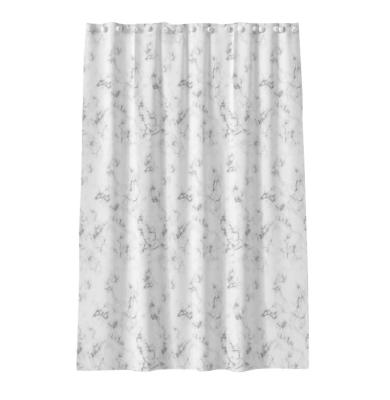 China Stocked PEVA Marble Patter Waterproof Shower Curtain With Metal Grommets for sale