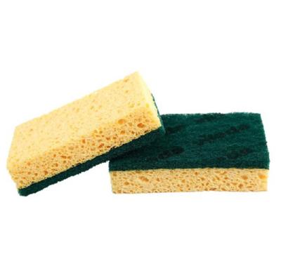 China Sustainable Natural Cellulose Scrub Sponge Dish Cleaning Scrubber for sale