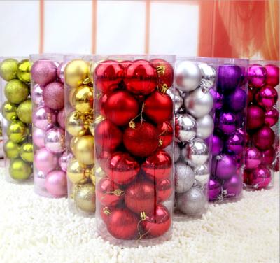 China Plastic 8cm Christmas Tree Decoration Ornaments Chandelier Glitter Frosted Plastic Balls for sale