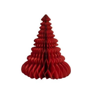 China 120g Gift Offset Paper Honeycomb Christmas Tree Ornaments for sale