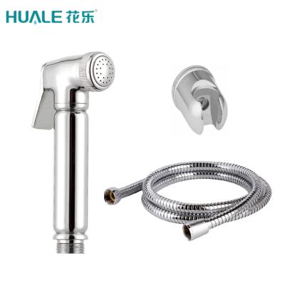 China ABS 1F0128HD-B modern chromed travel shattaf set plastic muslim adjustable shattaf shattaf for bathroom for sale