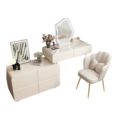 China Adjustable Vanity Chair Bedroom Vanity Mirror Dressing Table (Others) Luxury Dressing Tables for sale