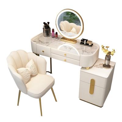 China (Other) Simplicity Adjustable Dressing Mirror Vanity Chair Set Dressing Tables Mirrored Dresser for sale