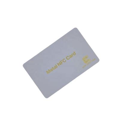 China Waterproof Metal NFC Card Blank Metal Logo NFC Gold Engraved Business Card / Waterproof for sale