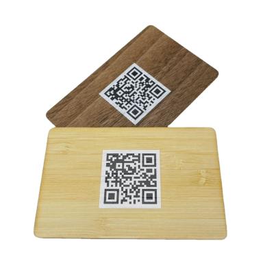 China Waterproof / Waterproof Wooden Business Card Qr Nfc Code Bamboo ISO 14443A 13.56 MHz Digital Business Card Bamboo for sale