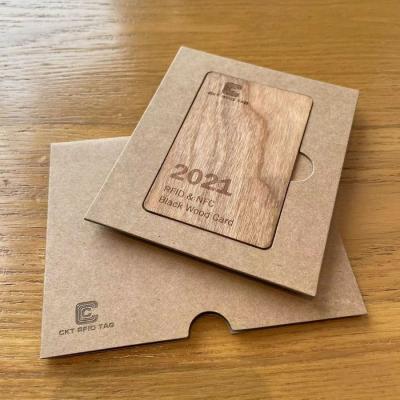 China Rfid Iso14443a Smart Qr Code Wooden Nfc Programmable Waterproof/Waterproof Wooden Business Card Business Cards Qr for sale