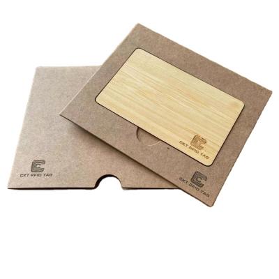 China Waterproof Recyclable Wooden NFC Card Customized Logo / Waterproof Engraved Bamboo NFC Card For Business for sale