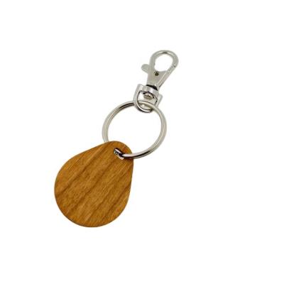 China MINI TAG RFID NFC Key Chain Wooden Key FOB Tag For Hotel Access Control for sale