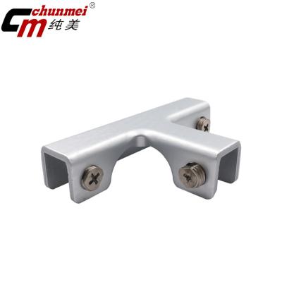 China For Supporting Glass Bracket Aluminum Wood Or Glass Panel Adjustable Fixed Connector for sale