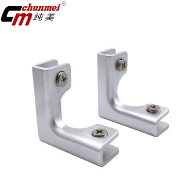 China Easy Installation Glass Corner Socket Holder Aluminum Alloy Glass Clamp for sale