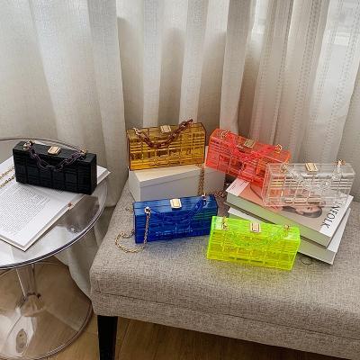 China Fashion Fashion Wedding Party Evening Clutch Bag Purse Jelly Acrylic Crystal Clear Handbags For Women Bags for sale