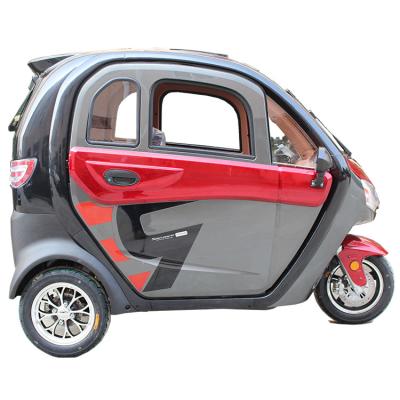 China Passenger With Cabin 3 Wheels Electric Car Good Quality 1200W Plastic Electric Tricycle for sale