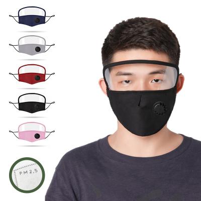 China Popular Factory Wholesale Transparent Cotton Mask Eye Shield Part Masks With P.M. 2.5 Filter Transparent Face Mask for sale