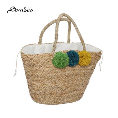 China NATIONAL 2022 Fashion Handbags Women Beach Shoulder Bags Wholesale Straw Bag Natural For Girls Summer for sale