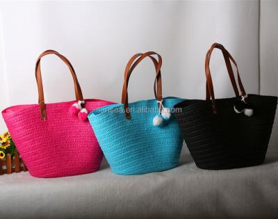 China Wholesale hot-selling good fashion summer style shoulder straw beach bags for sale