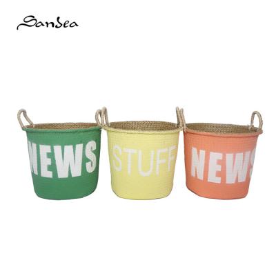 China 2022 04 Sustainable Hot Selling Wholesale Home Deco Storage Basket Straw Basket for sale