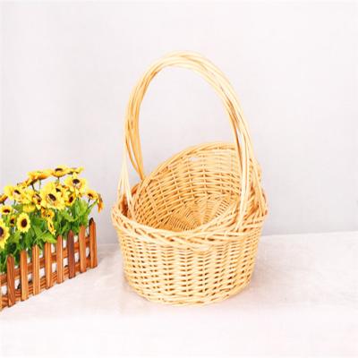 China 2018 new arrival kitchen basket vegetable basket wicker fruit basket handles for sale