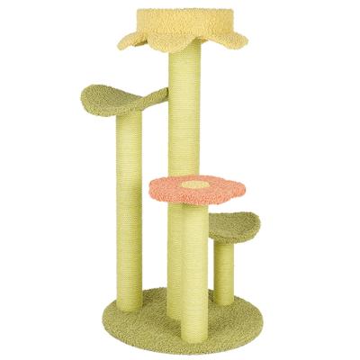 China Viable Sisal Polish Cat Climbing Frame from Lotus Leaf Cat Climbing Frame Cat Climbing Frame Jumping Platform for sale