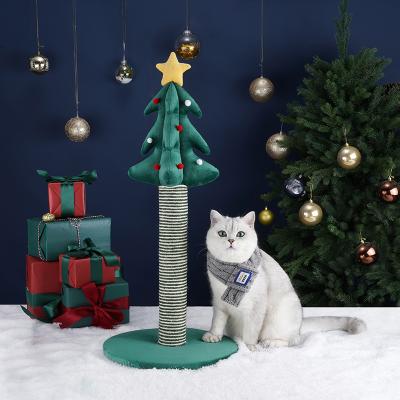 China Comfortable Viable Cat Toy Tower Training Catch Toy Christmas Tree Climbing Lovely Cat Tree Climbing Toys for sale