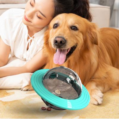 China Pastel+PC+Powder Colorful Dog Agility Training Ball Leakage Frisbeeleaked Slow-Drinking Food Dog Toy for sale