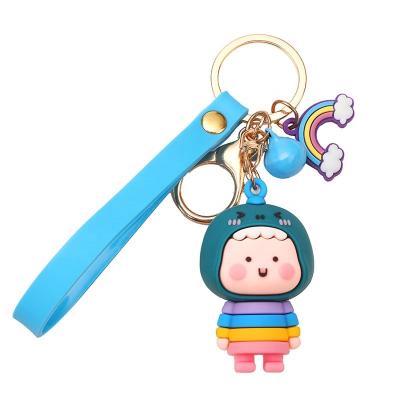 China 2D promotion logo PVC rubber key chain anime gift metal key chain 3D silicone rubber key chain custom soft plastic rubber key chain for sale