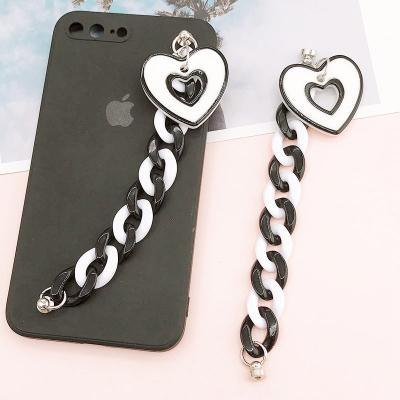 China Classic Chain for Pearl Phone Strap Women's Funny Fruit Charm Phone Case Jewelry Mobile Phone Chains Heishi Lanyard for sale