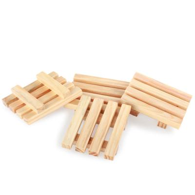 China Custom LOGO Wholesale Bamboo Soap Dish Modern Wooden Soap Holder Wooden Soap Tray for sale