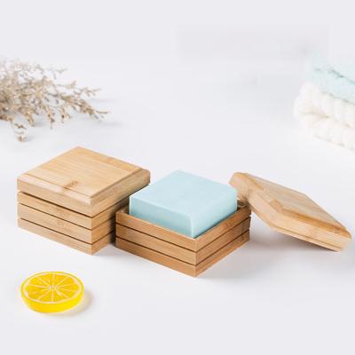 China Modern Custom LOGO Environmental Protection Soap Tray Factory Direct Sales Natural Bamboo Soap Dish Wooden Soap Holder for sale