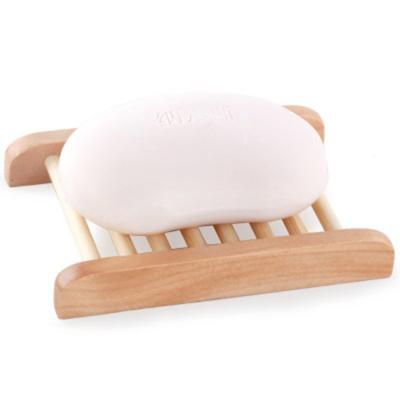 China Modern Wooden Natural Bamboo Soap Tray Wooden Soap Rack Holder Bathroom Soap Dish Soap Shelf Holder for sale