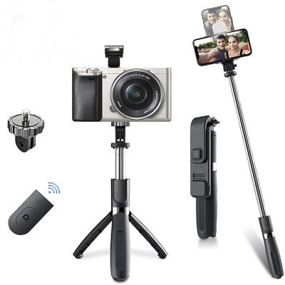 China Fold L02s 3 in 1 Flexible BT Selfie Stick with Remote Controller Fill Light 360 Rotating Phone Holder for Smart Phone for sale