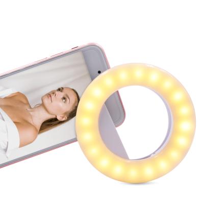 China Mobile Phone Selfie Ring Light for Phone Laptop Tablets Camera Photography Video, Rechargeable LED Clip on Light for sale