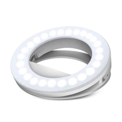 China Removable Selfie Ring Light Rechargeable Portable Mobile Phone Selfie Fill Light with 40 LEDs for Phone Photography Camera Video Make Up for sale