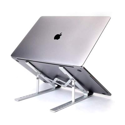 China Laptop Macbook Stand Up Aluminum Computer Stand, Desktop Compatible Laptops Ergonomic Lift Up To 17 Inch, Foldable, Portable for sale