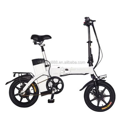 China Aluminum Alloy 14 Inch Smart Mini Folding Electric Bike For Adults 48V Folding E Bike / Battery Operated Bikes For Adults for sale