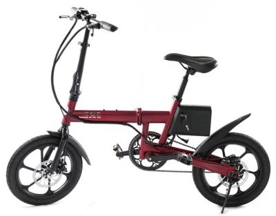 China 16 Inch Steel Easy Carry Electric Bicycle With Lithium Battery Cheap Electric Folding Bike for sale