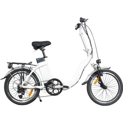 China Aluminum Alloy 20 Inch 2 Seat Folding Electric Bike 250W 36V 10AH Electric Bicycle For Woman for sale