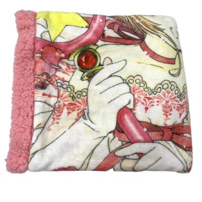 China Custom Made PORTABLE Soft Plush Bobay Hoodie Blanket Weighted Towel Blanket Cartoon Anime Flannel Warm Blankets For Winter for sale