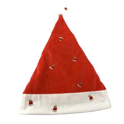 China Wholesale Soft Festival Party Decoration Hat Christmas Ornaments Plush Soft Red Hats Custom Christmas Gift For Adult Children for sale