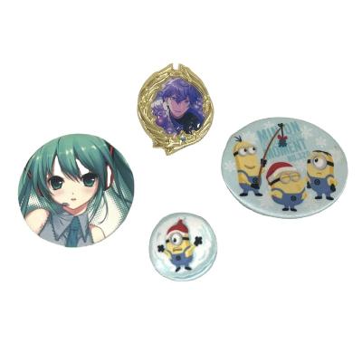 China Decorate Clothes Embroidered Medallion Tinplate Badge Cartoon Round Manufacturer Wholesale Custom Iron Pin Anime Brooch Badge for sale