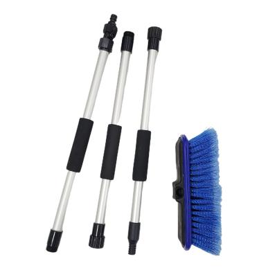 China Car Wheel Motorcycle Wash Sweep Brush Soft Telescopic Brush Car Detailing Blue Blue for sale