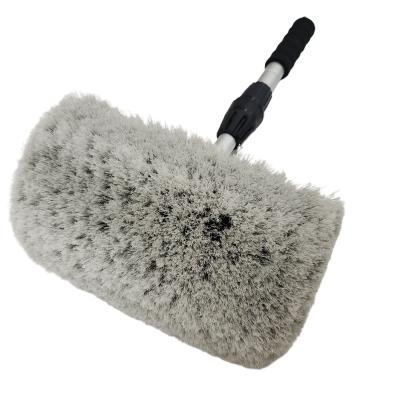 China High Efficiency Rotary Metal Wire Microfiber Car Brush for sale