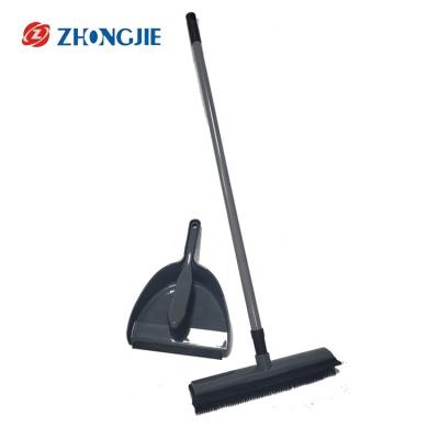 China Dustpan with Broom Set New TPR Handle Multifunctional Soft Dustpan with Broom Set for sale