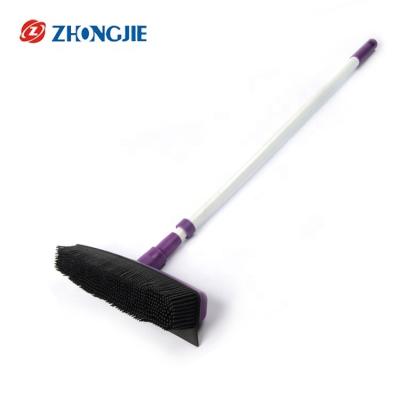 China Household Push Brooms Eco - Friendly Rubber Brooms For Fur And Hair for sale