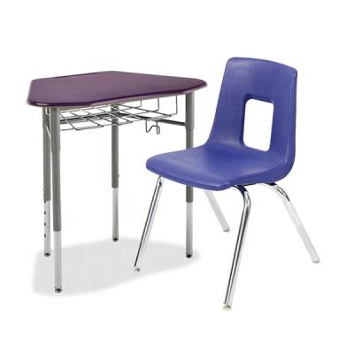 China Contemporary Stackable Student Desk And Chair For College School Furniture for sale