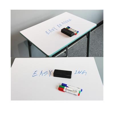 China Contemporary School Dry-erase Whiteboard Square Wood Top Activity Table With HPL Top for sale