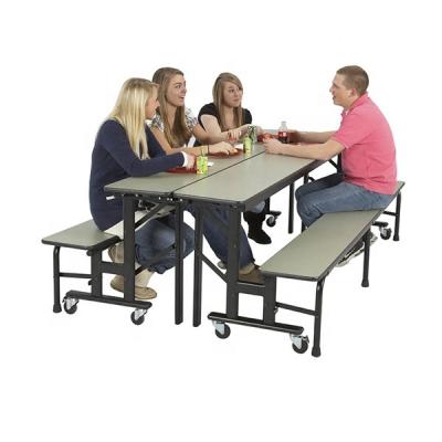 China School Desk 8 Foot Mobile Convertible Cafeteria Bench Unit With MDF Core And Snood Devices for sale