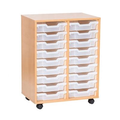 China Contemporary Toy Storage Wooden Tray Storage with plastic Tray Ts 007 and wheels can be moved at will for sale