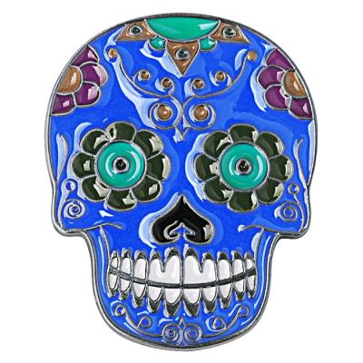 China Custom Belt Buckle Metal Gift Metal Factory Personalized Buckle Chief Enamel Colorful Skull Belt Buckle for sale