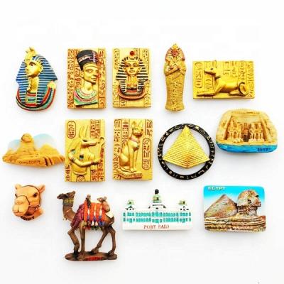 China Industrial Custom 3d Magnet Effect Metal Egypt National Souvenir Personalized Fridge Magnets for sale