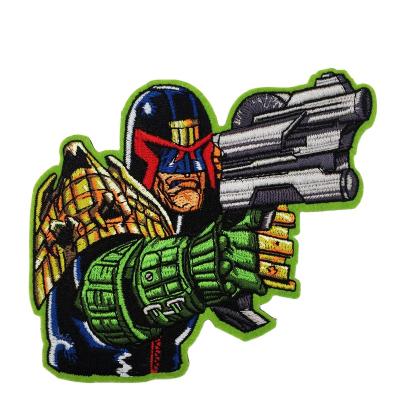 China Other Cheap Custom Embroidered Patches With No Minimum Requirements / Handsome Man Patches for sale